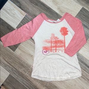 ROXY Girl 3/4 sleeve Tee  sz L